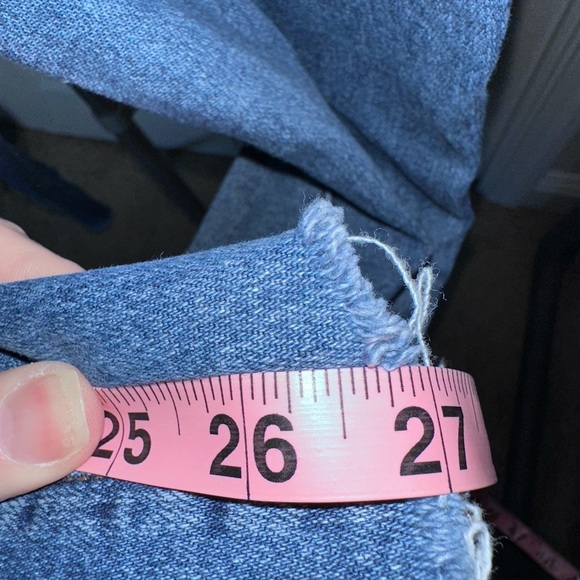 Altar'd State Blue Distressed Boyfriend Jeans - Picture 2 of 6